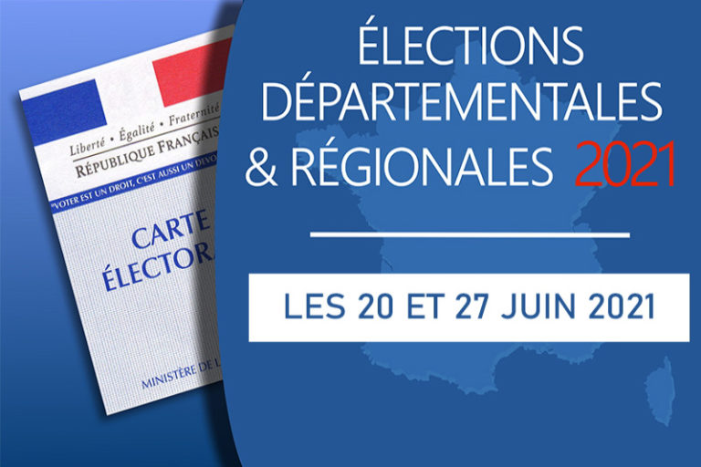 Visuel des élections départementales et régionales les 20 et 27 Juin 2021