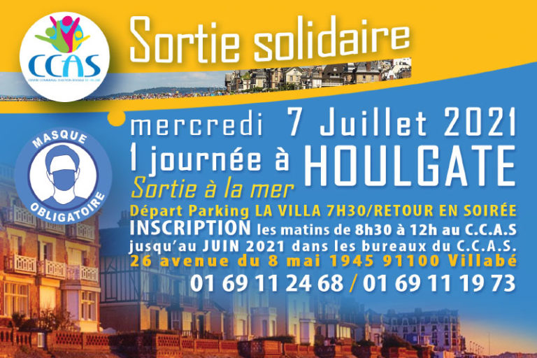 Flyer de la Sortie Solidaire à Houlgate du 7 Juillet 2021