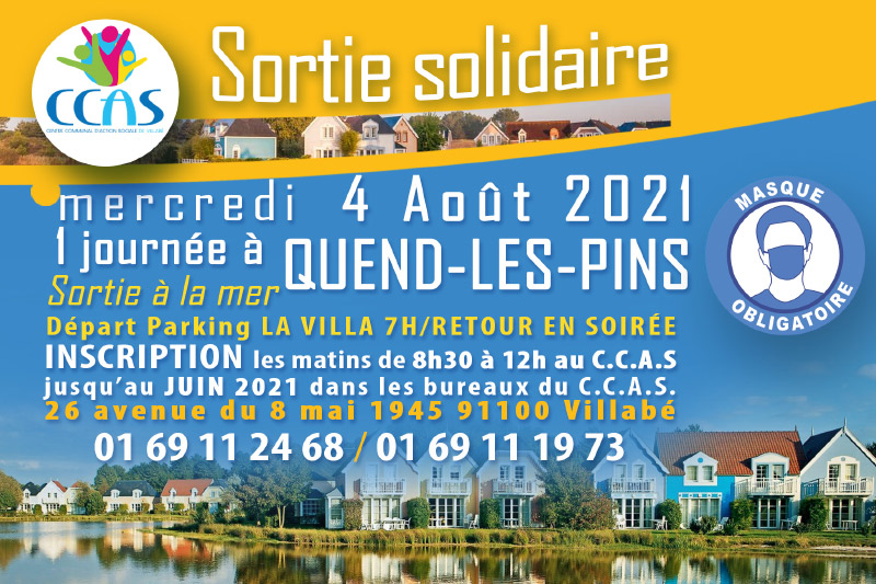 Flyer de la sortie solidaire à Quend-les-Pins (Août 2021)