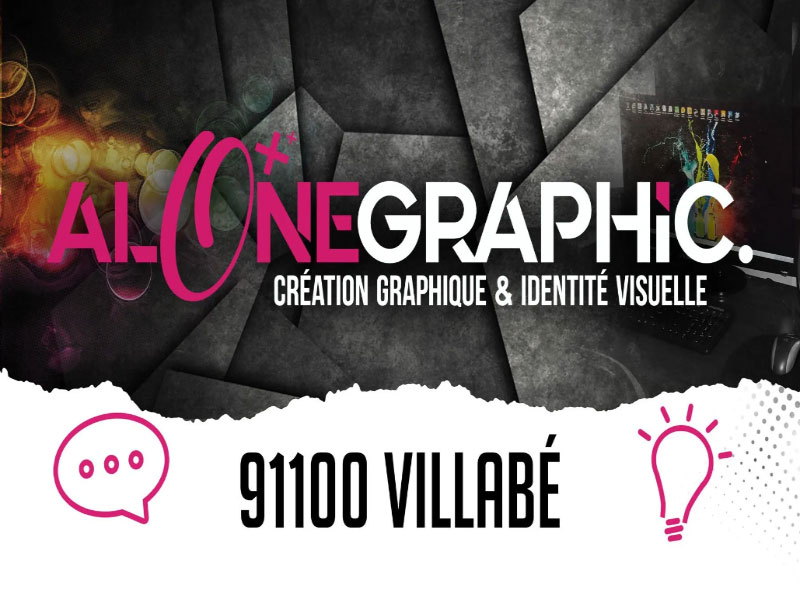 Alonegraphic est une agence de communication et publicité en freelance, spécialisée dans la création graphique et l'identité visuelle à Villabé en Essonne.