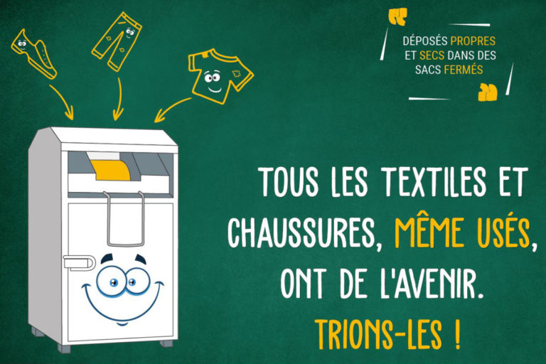 Tous les textiles et chaussures, même usés, ont de l'avenir : trions les !