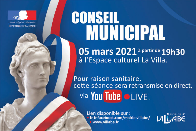 Annonce de prochaine séance du Conseil Municipal de Villabé, le 5 mars 2021