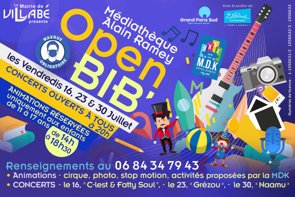 Open'Bib Villabé 2021 : des Animations et Concerts dédiés aux jeunes et adolescents