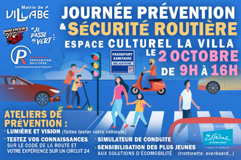 Journée Prévention & Sécurité Routière à l'espace culturel La Villa de Villabé le 2 octobre 2021, de 9h à 16h