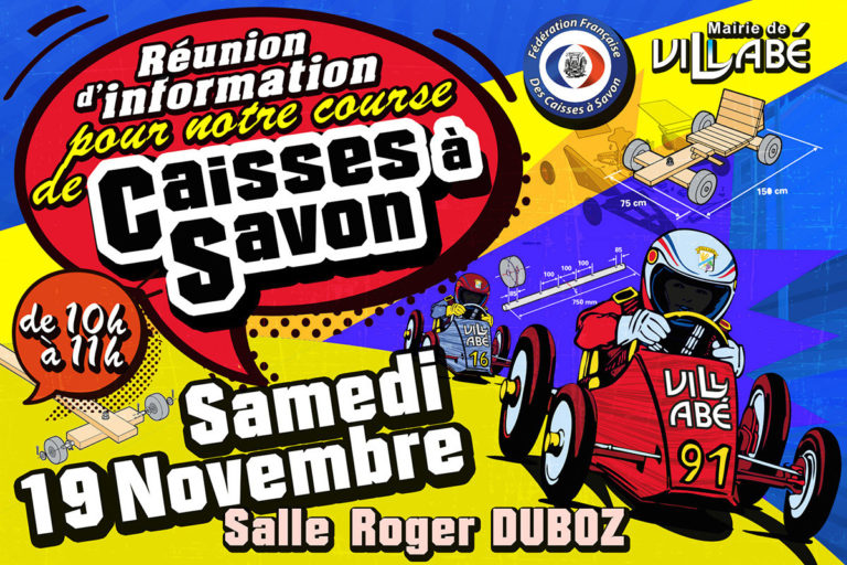 Réunion publique d'information sur la course de caisses à savon de Villabé, 19 Novembre 2022, salle Roger Duboz