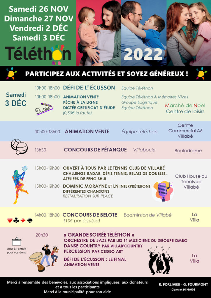 Verso pogramme téléthon 2022