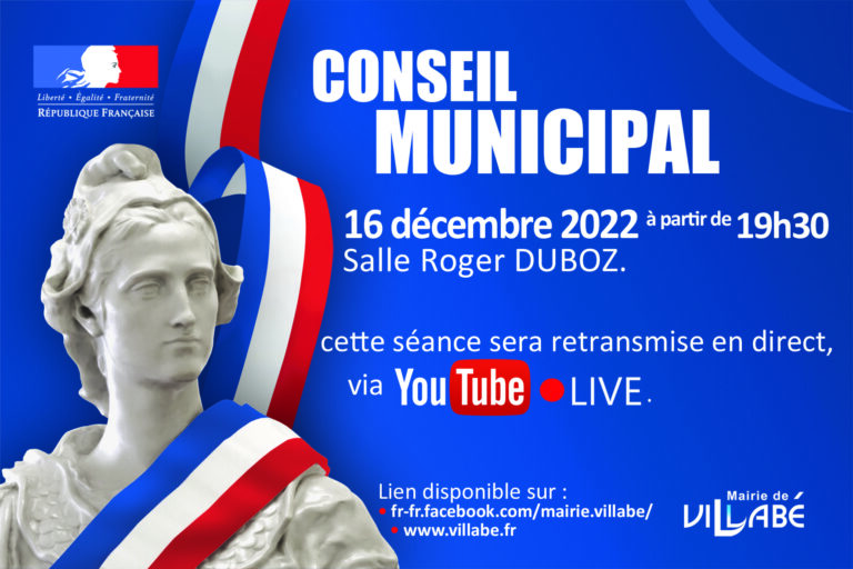 Séance du conseil municipal de Villabé du 16 décembre 2022