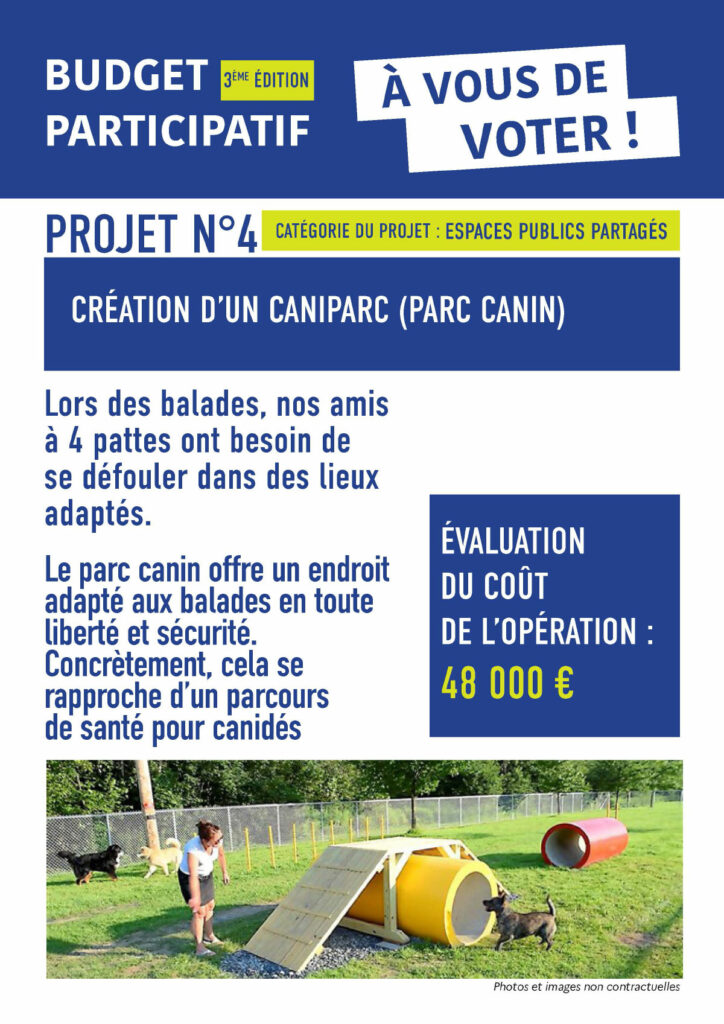 Budget Participatif 2023 de Villabé - Projet n°4 : Création d'un parc canin