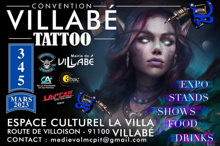 Salon du tatouage de Villabé, du 3 au 5 mars 2023
