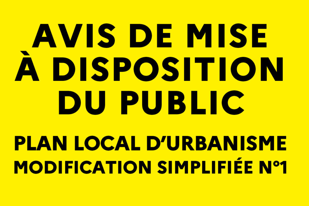 Avis de mise à disposition du public de la modification n°1 du Plan Local d'Urbanisme de Villabé