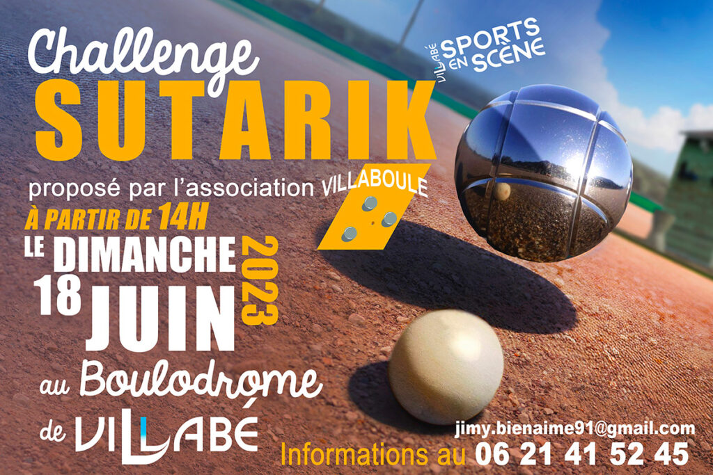 Challenge Sutarik, concours de pétanque organisé par l'association Villaboule, dimanche 18 juin 2023 à Villabé