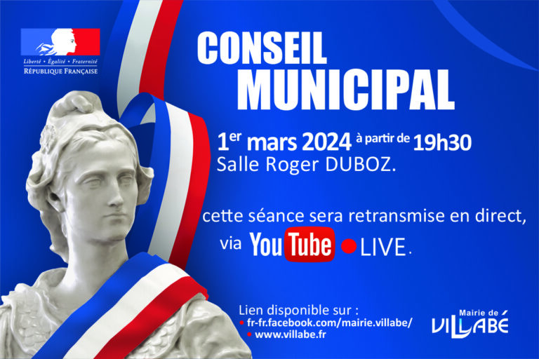Séance du 1er mars 2024 du Conseil Municipal de Villabé