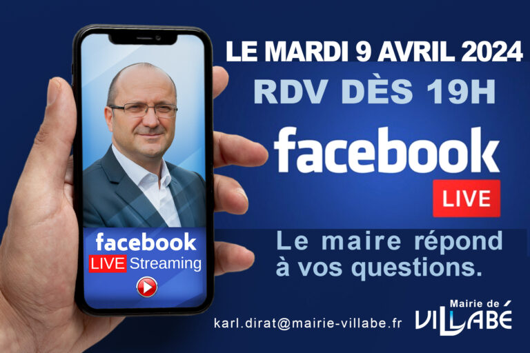 Facebook Live, le 9 avril 2024, 19h