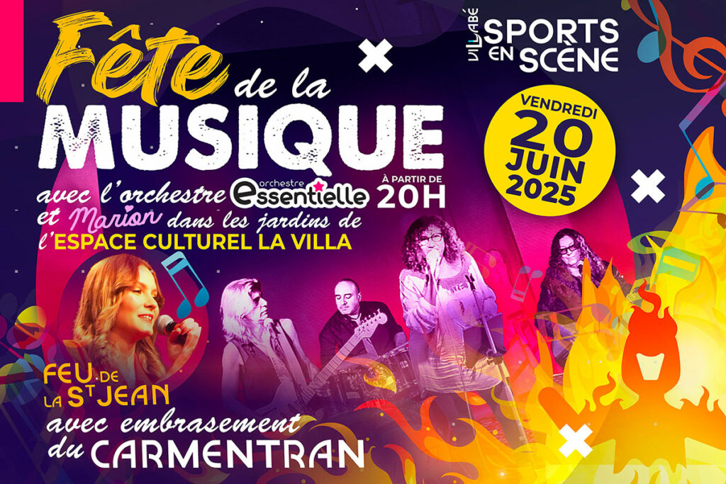 Fête de la musique et Feux de la Saint-Jean Fête de la musique et Feux de la Saint-Jean avec l'embrasement du Carmentran, le 20 juin 2025, à partir de 19h, espace culturel La Villa