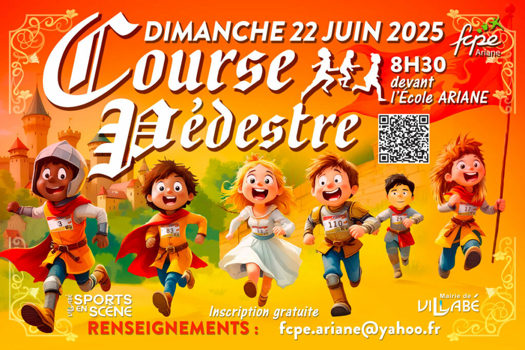 Course pédestre organisée par la FCPE Ariane, le 22 juin 2025, à partir de 8h30