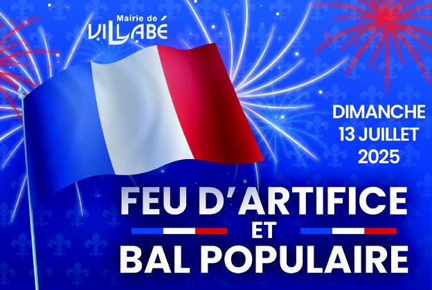 Bal populaire et Feu d'artifice, dimanche 13 juillet 2025 à Villabé