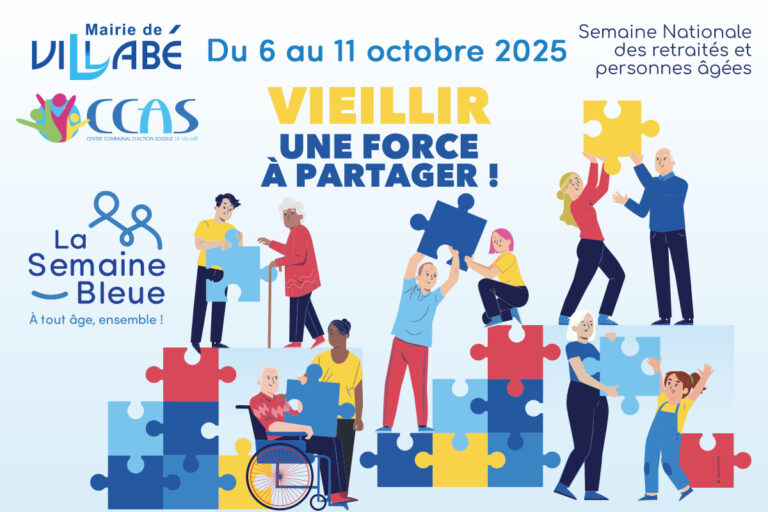 Semaine Bleue, du 6 au 11 octobre 2025
Inscriptions au CCAS du 8 au 19 septembre 2025
