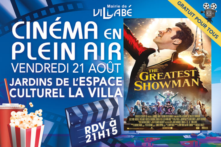 Ciné en plein air, le vendredi 21 aout 2026, RDV à 21h15, jardins de l'espace culturel La Villa
