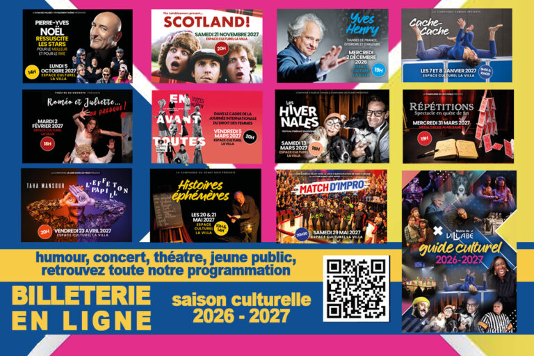 Saison culturelle 2026-2027 : Réservez vos spectacles en ligne !