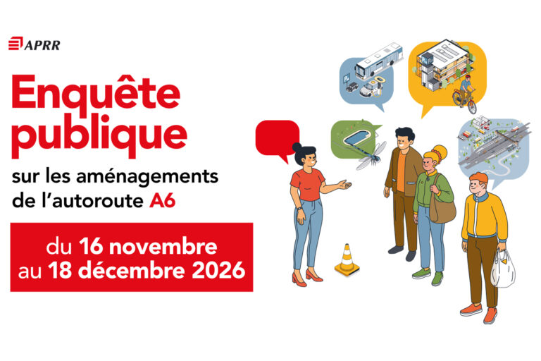 Avis d'enquête publique sur les aménagements de l'autoroute A6, du 16 novembre au 18 décembre 2026
